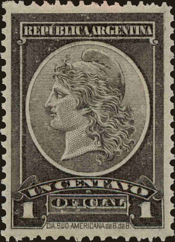 Front view of Argentina O31 collectors stamp