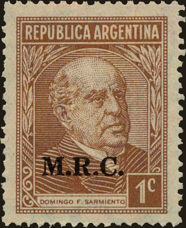 Front view of Argentina OD347 collectors stamp