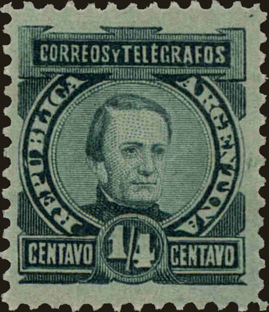 Front view of Argentina 75 collectors stamp