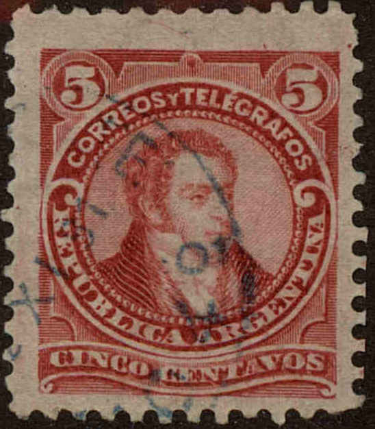 Front view of Argentina 77 collectors stamp