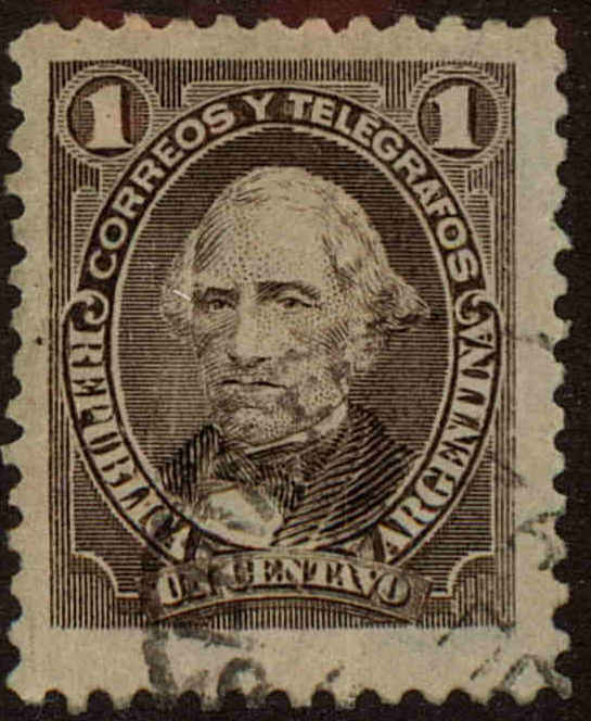 Front view of Argentina 89 collectors stamp