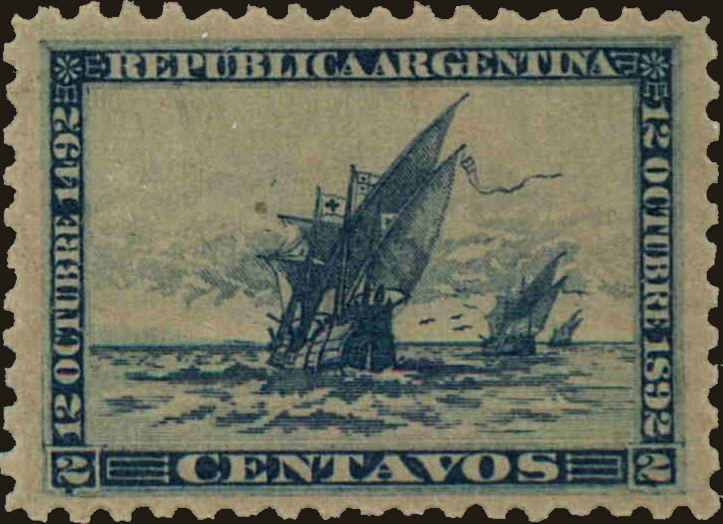 Front view of Argentina 90 collectors stamp