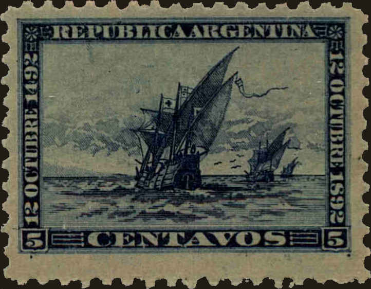Front view of Argentina 91 collectors stamp