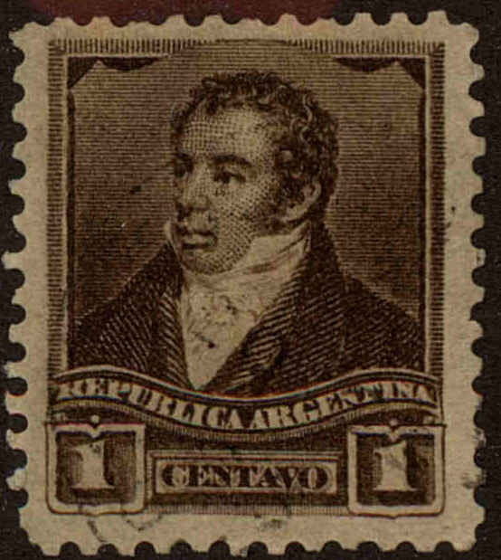 Front view of Argentina 93 collectors stamp
