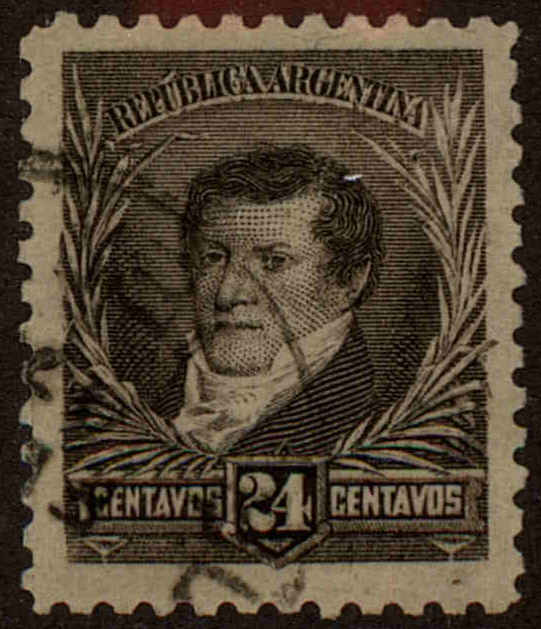 Front view of Argentina 101 collectors stamp