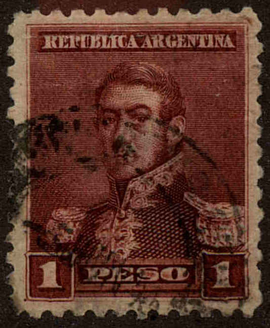 Front view of Argentina 103 collectors stamp