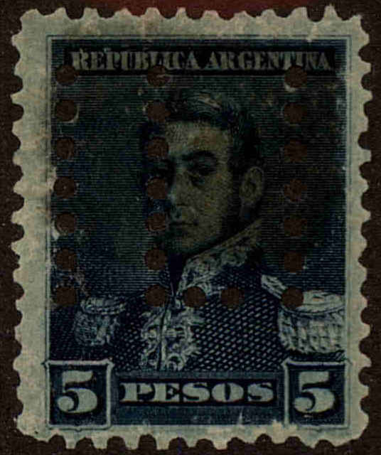 Front view of Argentina 105 collectors stamp