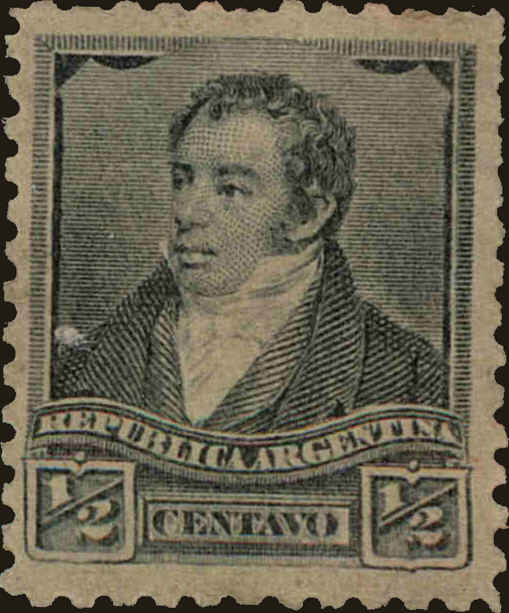 Front view of Argentina 106 collectors stamp