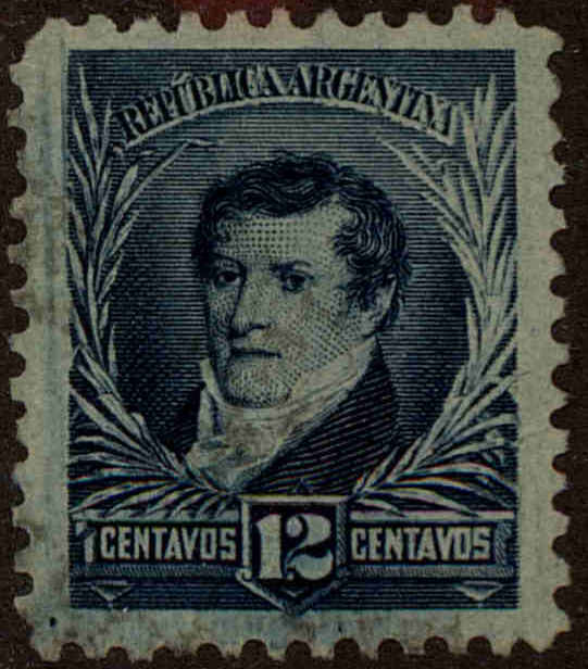 Front view of Argentina 112 collectors stamp