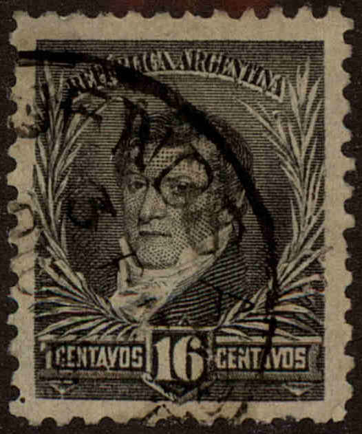 Front view of Argentina 113 collectors stamp