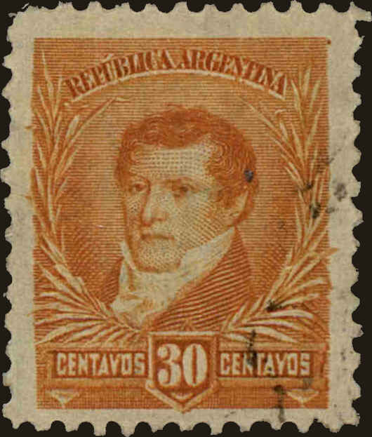 Front view of Argentina 115 collectors stamp