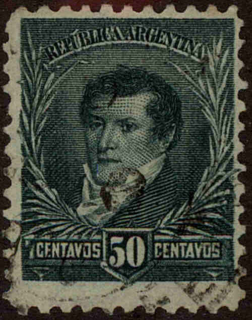 Front view of Argentina 116 collectors stamp