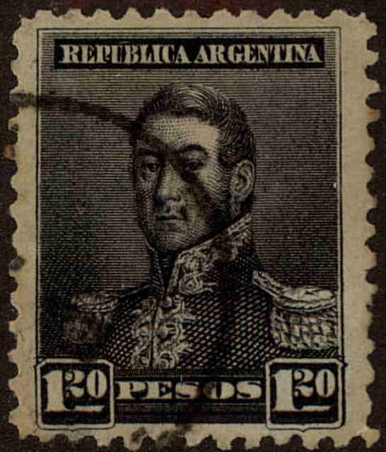Front view of Argentina 119 collectors stamp