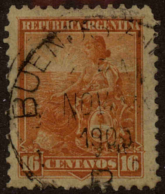 Front view of Argentina 133 collectors stamp