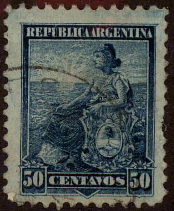 Front view of Argentina 138 collectors stamp