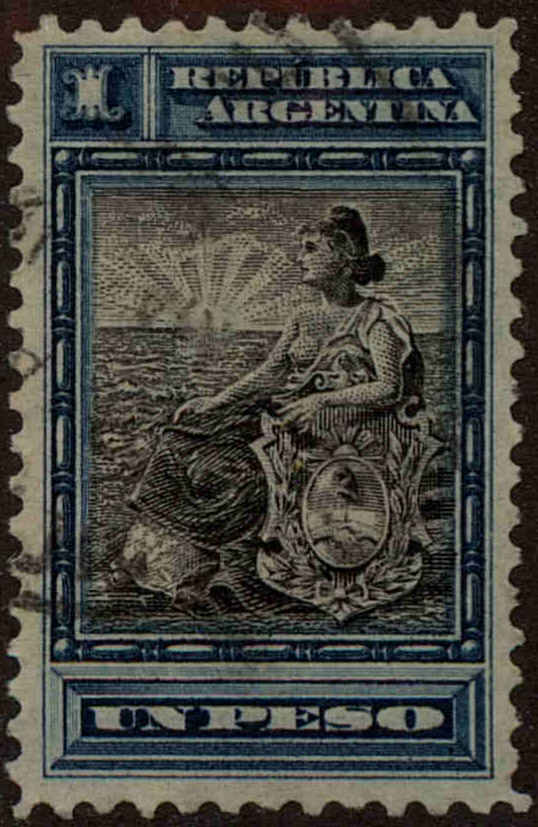 Front view of Argentina 139 collectors stamp