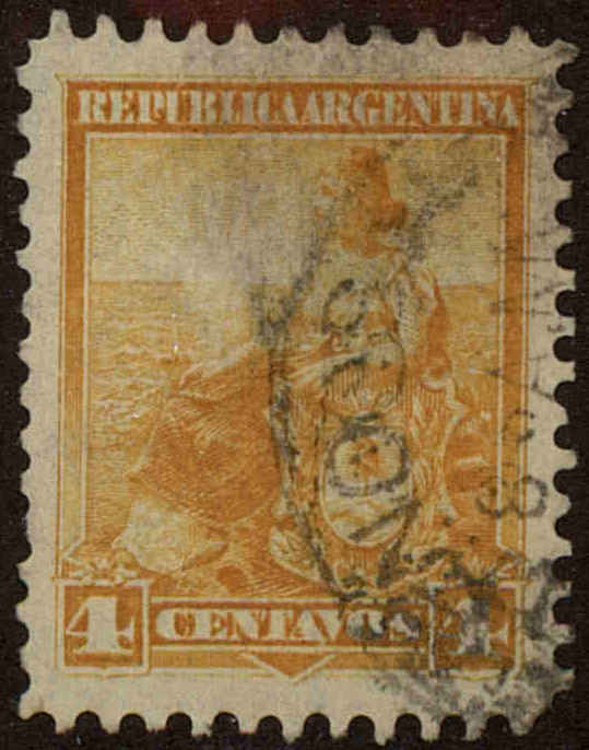 Front view of Argentina 126 collectors stamp