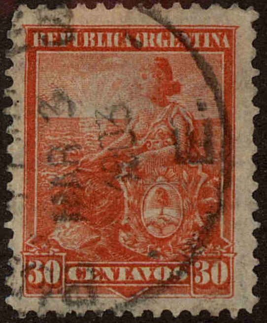 Front view of Argentina 137E collectors stamp