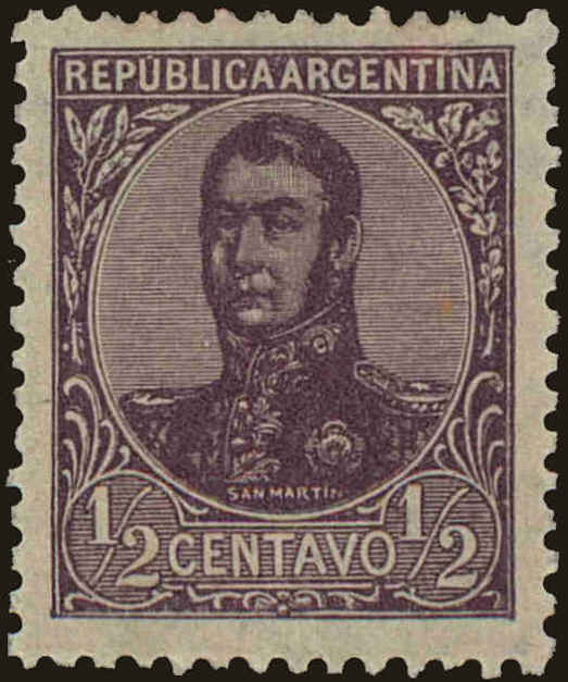 Front view of Argentina 144 collectors stamp