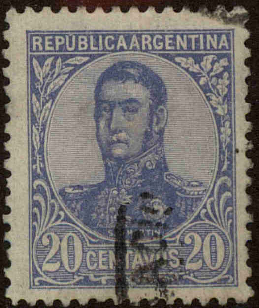 Front view of Argentina 155 collectors stamp