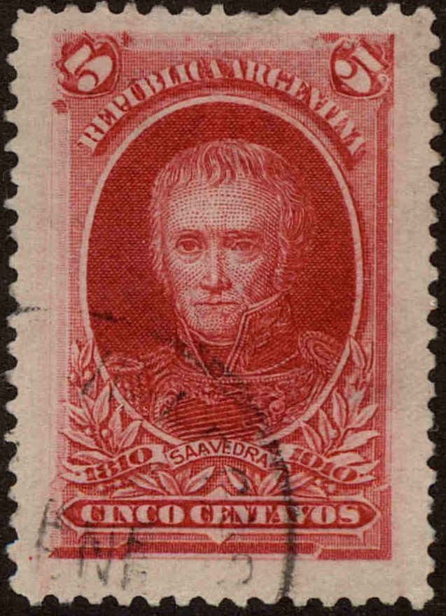 Front view of Argentina 165 collectors stamp