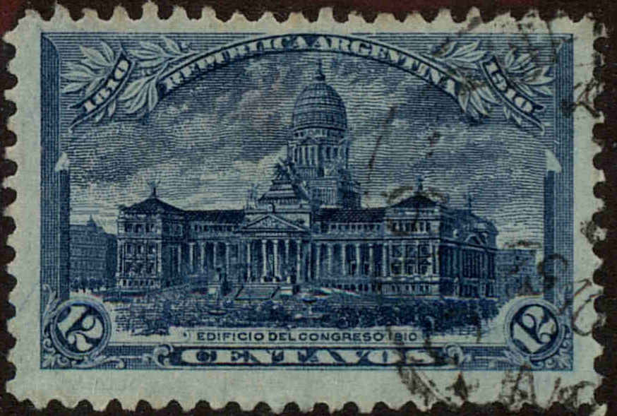 Front view of Argentina 167 collectors stamp