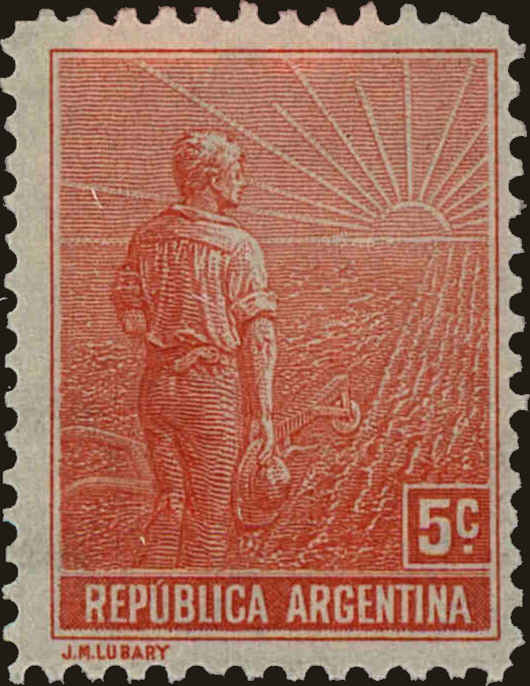 Front view of Argentina 177 collectors stamp