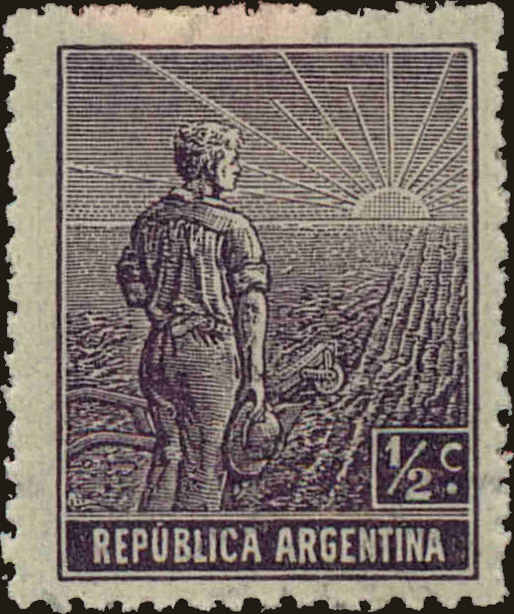 Front view of Argentina 179 collectors stamp