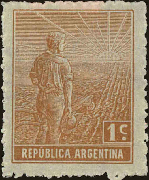 Front view of Argentina 180 collectors stamp