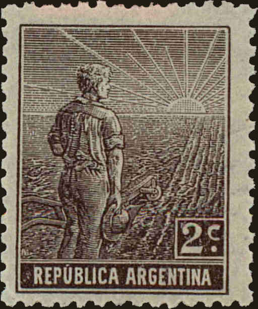 Front view of Argentina 181 collectors stamp