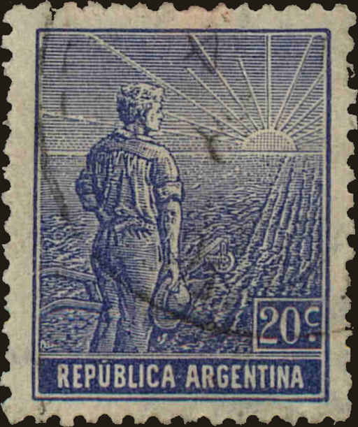 Front view of Argentina 185 collectors stamp