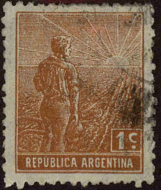 Front view of Argentina 190 collectors stamp