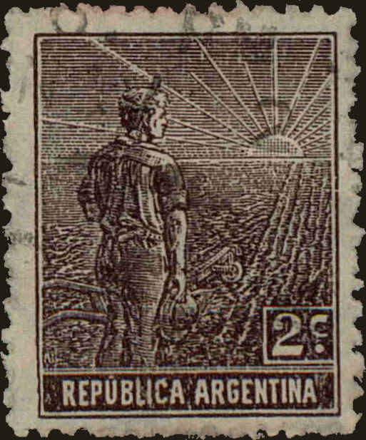 Front view of Argentina 191 collectors stamp