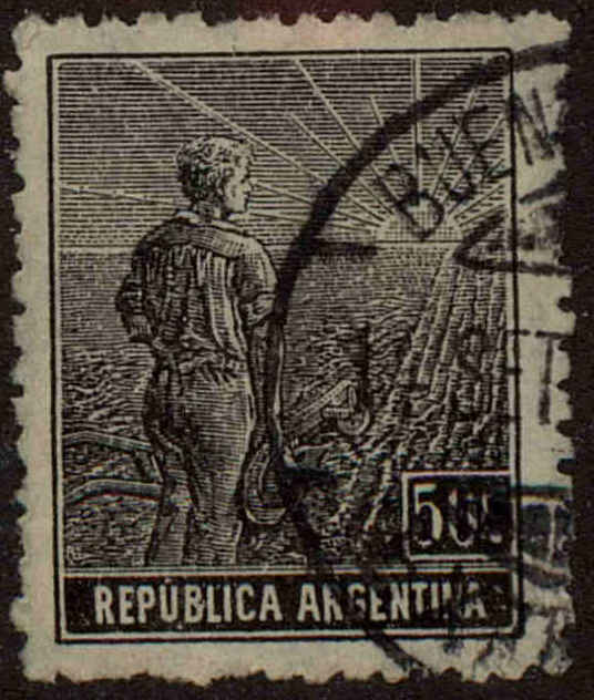 Front view of Argentina 200 collectors stamp