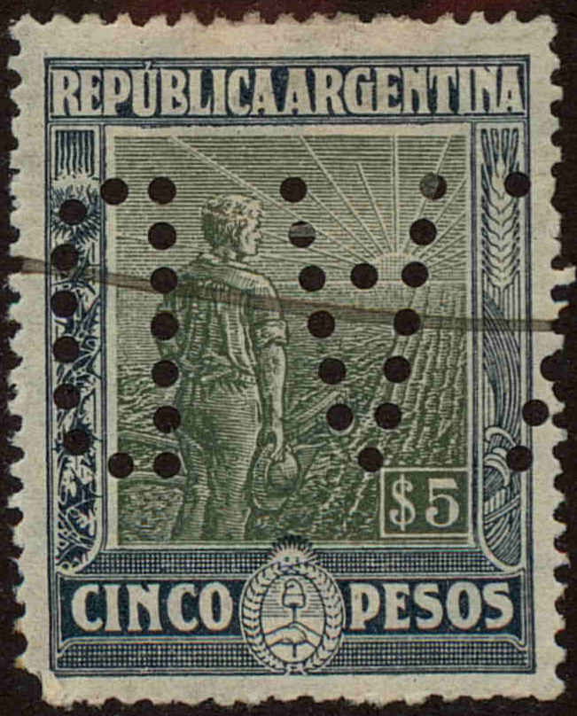 Front view of Argentina 202 collectors stamp