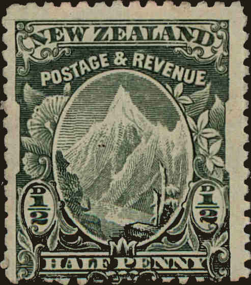 Front view of New Zealand 102 collectors stamp