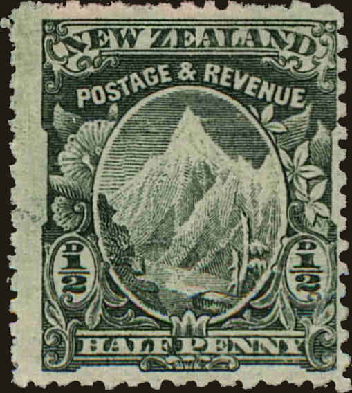 Front view of New Zealand 104 collectors stamp
