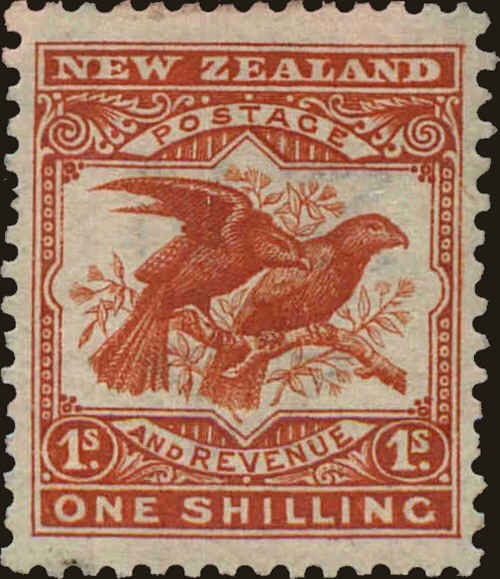 Front view of New Zealand 128a collectors stamp