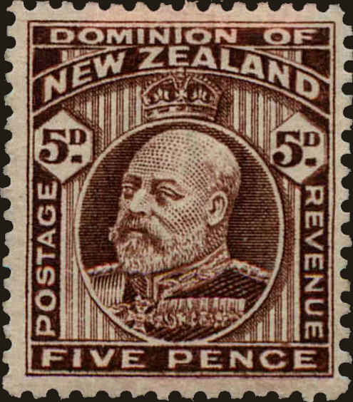 Front view of New Zealand 136 collectors stamp