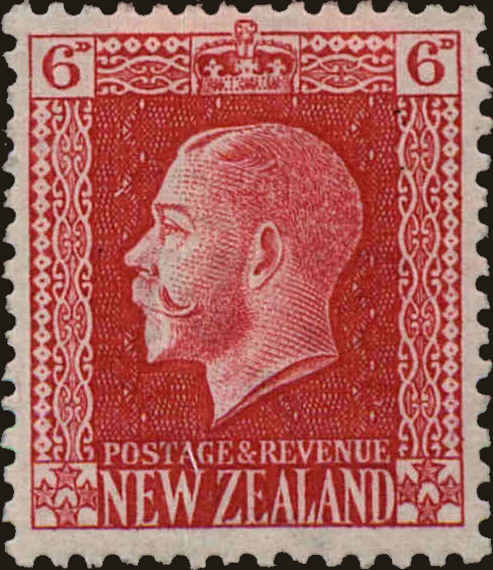Front view of New Zealand 154 collectors stamp