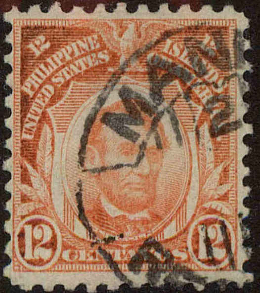 Front view of Philippines (US) 295 collectors stamp