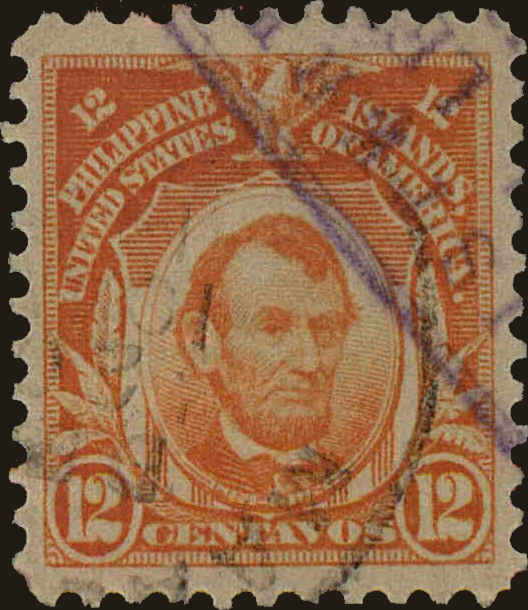 Front view of Philippines (US) 295 collectors stamp