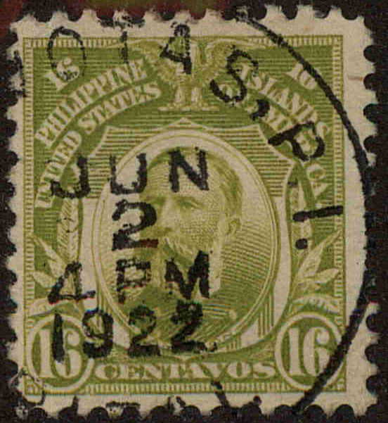 Front view of Philippines (US) 296 collectors stamp
