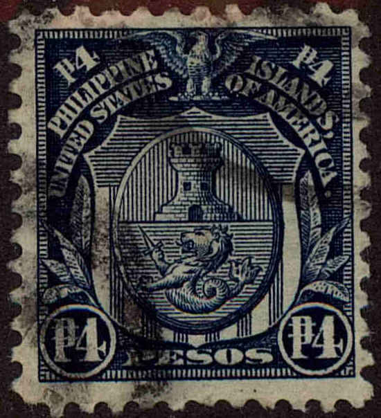 Front view of Philippines (US) 302a collectors stamp