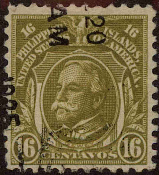 Front view of Philippines (US) 302 collectors stamp