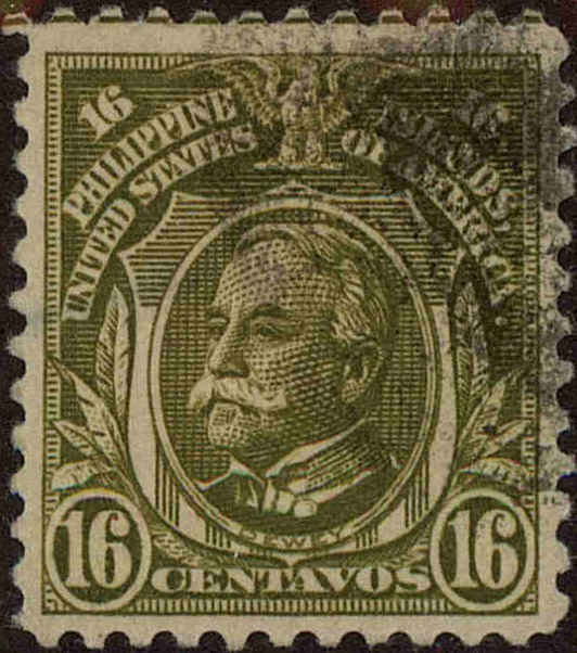 Front view of Philippines (US) 302a collectors stamp