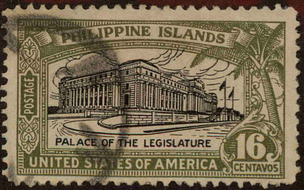 Front view of Philippines (US) 321 collectors stamp