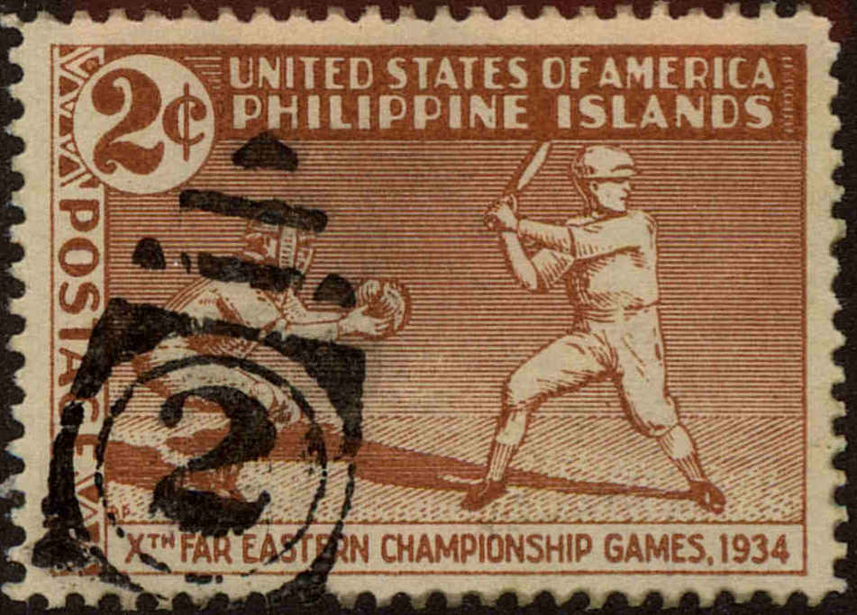 Front view of Philippines (US) 380 collectors stamp