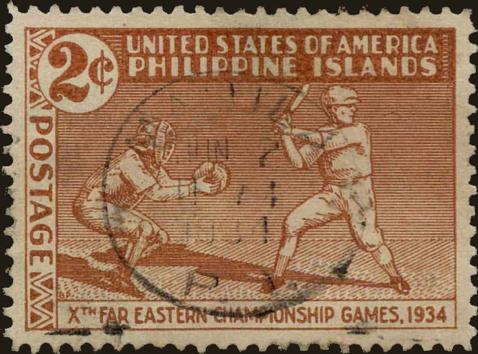 Front view of Philippines (US) 380 collectors stamp