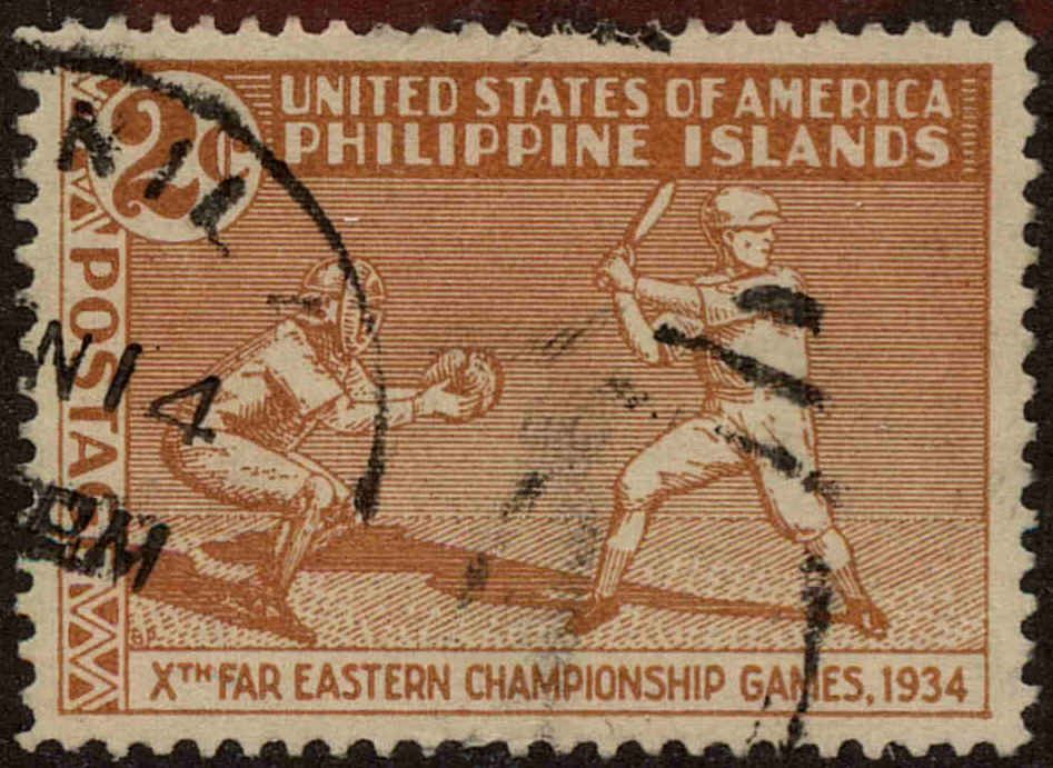 Front view of Philippines (US) 380 collectors stamp